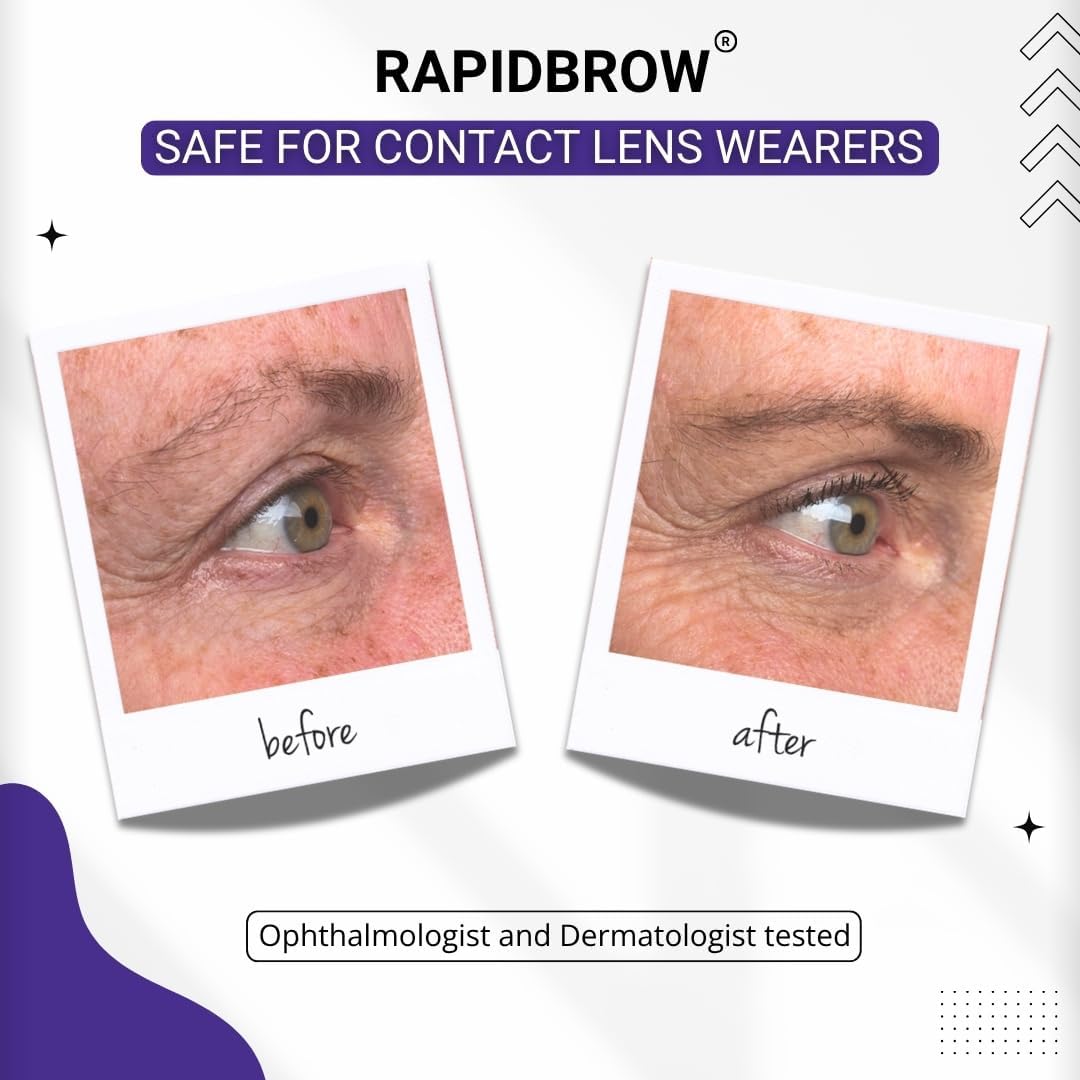 rapidBrow Enhancing Serum 3 mL - Hydrating Serum for Visibly Thicker-Looking Brows with Hexatein 2 Complex