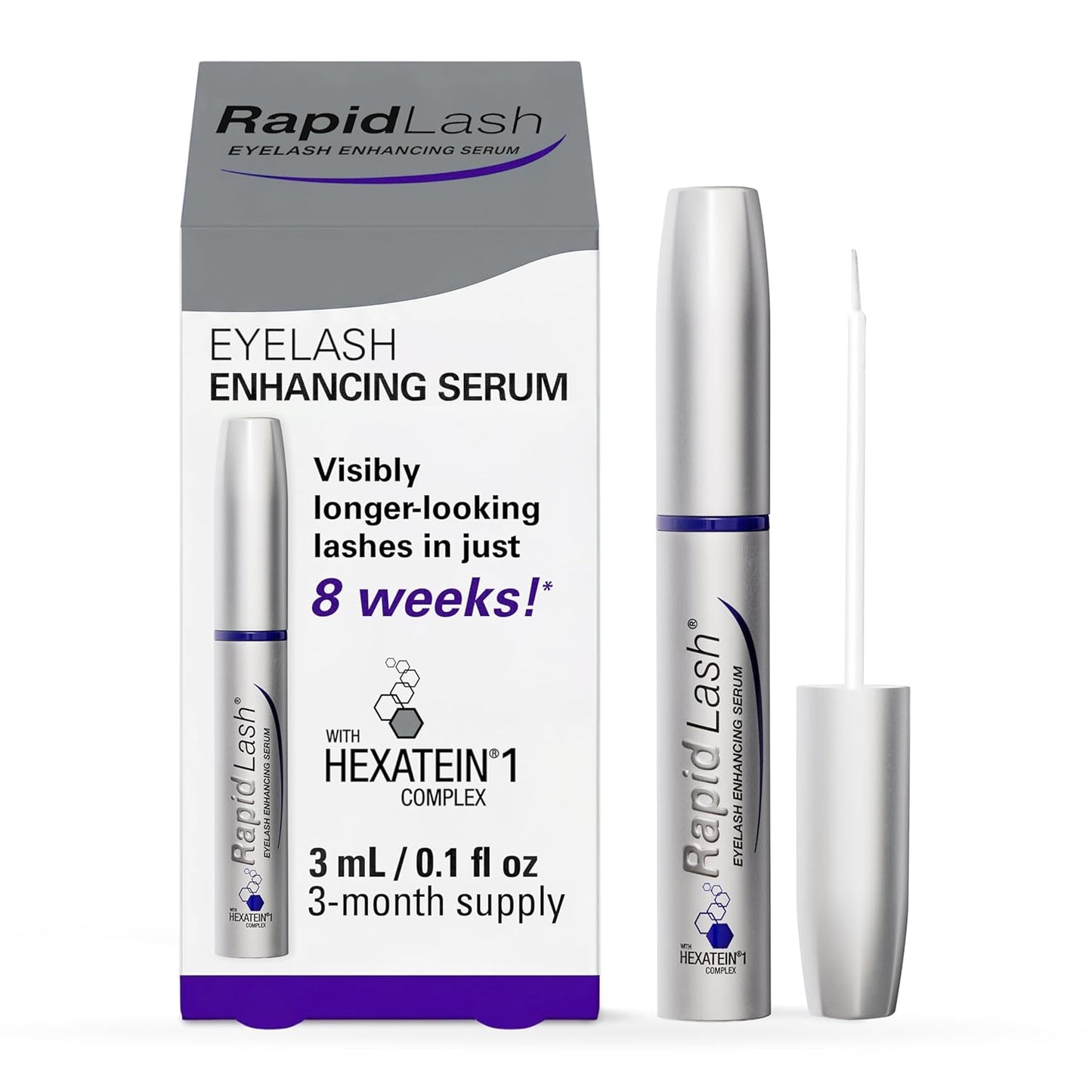 rapidLASH Eyelash Serum with HEXATEIN 1 Complex– Serum Conditioning & Hydrating – Longer-Looking, Fuller – 3 mL