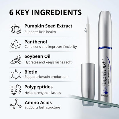 rapidLASH Eyelash Serum with HEXATEIN 1 Complex– Serum Conditioning & Hydrating – Longer-Looking, Fuller – 3 mL